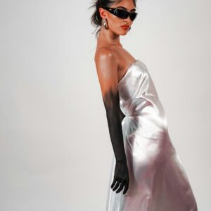 Temporary editorial reference for the Amani Evening Gown concept